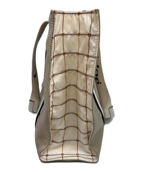 Chloe（クロエ）Chloe (クロエ) ウッディミディアムトートバック ブラウンの古着・服飾アイテム