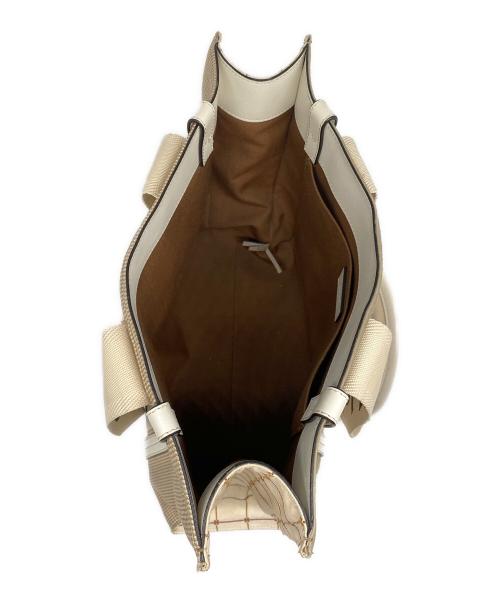 Chloe（クロエ）Chloe (クロエ) ウッディミディアムトートバック ブラウンの古着・服飾アイテム