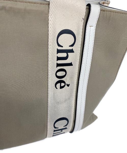 Chloe（クロエ）Chloe (クロエ) ウッディミディアムトートバック ブラウンの古着・服飾アイテム