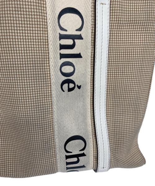 Chloe（クロエ）Chloe (クロエ) ウッディミディアムトートバック ブラウンの古着・服飾アイテム