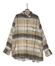 KAPTAIN SUNSHINE（キャプテンサンシャイン）の古着「長袖シャツ」｜ベージュ×グレー