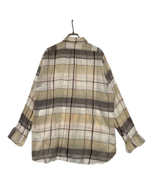 KAPTAIN SUNSHINE（キャプテンサンシャイン）KAPTAIN SUNSHINE (キャプテンサンシャイン) 長袖シャツ ベージュ×グレー サイズ:38の古着・服飾アイテム