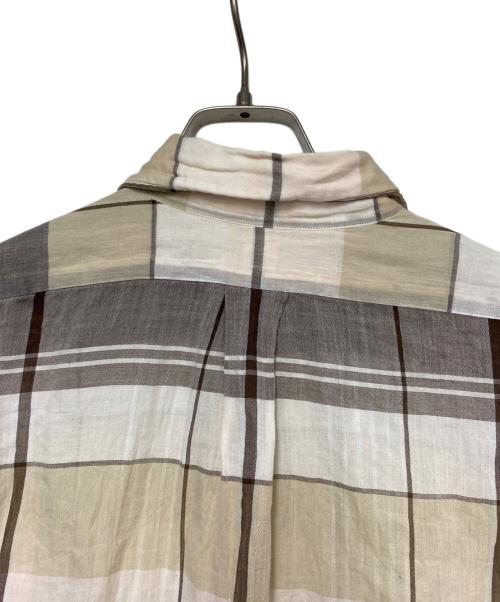 KAPTAIN SUNSHINE（キャプテンサンシャイン）KAPTAIN SUNSHINE (キャプテンサンシャイン) 長袖シャツ ベージュ×グレー サイズ:38の古着・服飾アイテム