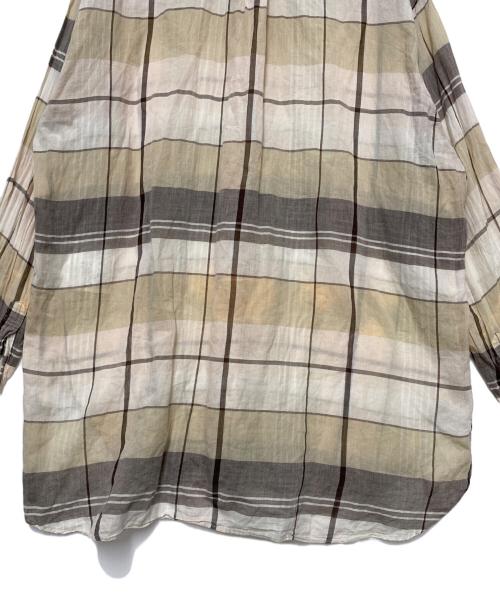 KAPTAIN SUNSHINE（キャプテンサンシャイン）KAPTAIN SUNSHINE (キャプテンサンシャイン) 長袖シャツ ベージュ×グレー サイズ:38の古着・服飾アイテム