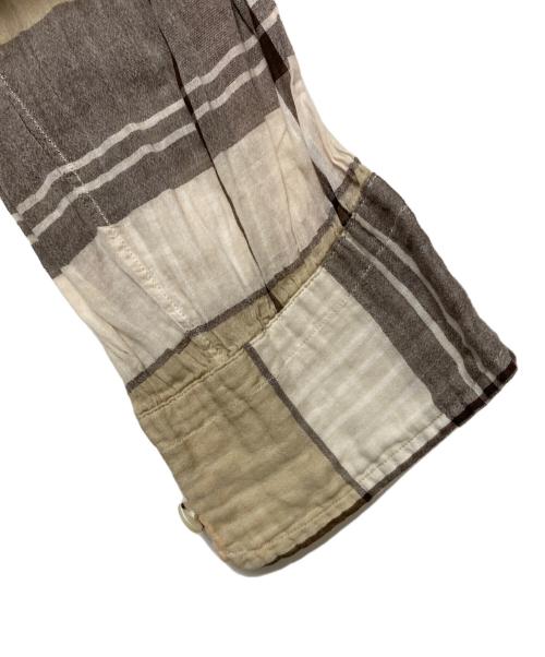 KAPTAIN SUNSHINE（キャプテンサンシャイン）KAPTAIN SUNSHINE (キャプテンサンシャイン) 長袖シャツ ベージュ×グレー サイズ:38の古着・服飾アイテム