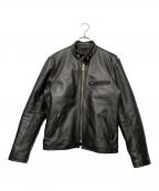 FREEDOMフリーダム）の古着「freedom　レザージャケット」｜ブラック