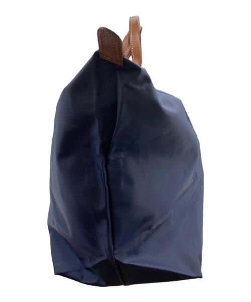LONGCHAMP（ロンシャン）LONGCHAMP (ロンシャン) トラベルバッグ ネイビー×ブラウンの古着・服飾アイテム