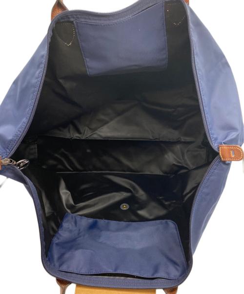 LONGCHAMP（ロンシャン）LONGCHAMP (ロンシャン) トラベルバッグ ネイビー×ブラウンの古着・服飾アイテム