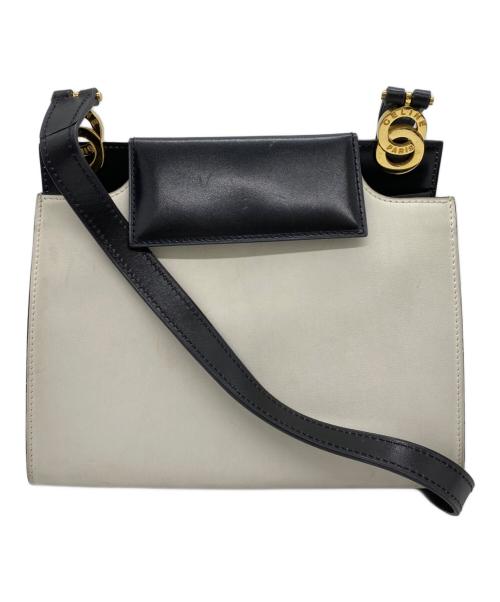 CELINE（セリーヌ）CELINE (セリーヌ) ショルダーバッグ ホワイト×ブラックの古着・服飾アイテム