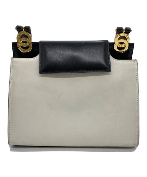 CELINE（セリーヌ）CELINE (セリーヌ) ショルダーバッグ ホワイト×ブラックの古着・服飾アイテム
