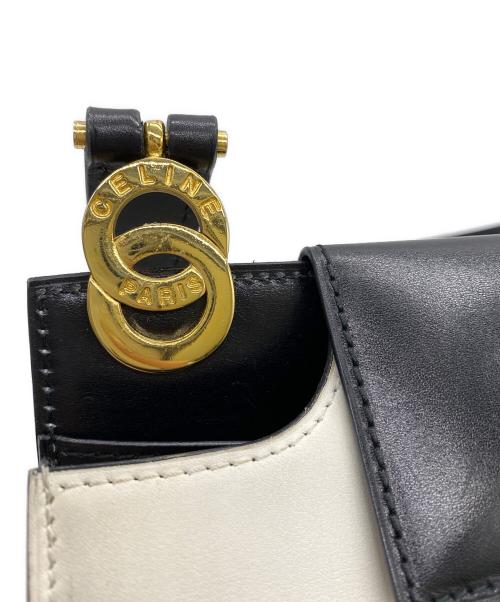 CELINE（セリーヌ）CELINE (セリーヌ) ショルダーバッグ ホワイト×ブラックの古着・服飾アイテム