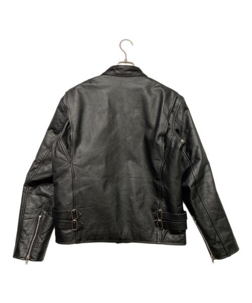 HORN WORKS（ホーンワークス）HORN WORKS (ホーンワークス) レザーライダースジャケット ブラック サイズ:3Lの古着・服飾アイテム