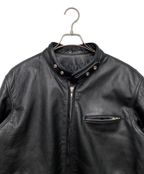 HORN WORKS（ホーンワークス）HORN WORKS (ホーンワークス) レザーライダースジャケット ブラック サイズ:3Lの古着・服飾アイテム