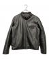 HORN WORKS（ホーンワークス）の古着「レザーライダースジャケット」｜ブラック