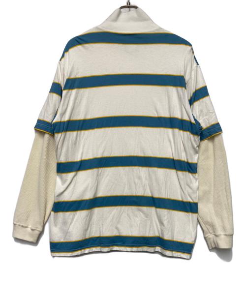 SUPREME（シュプリーム）SUPREME (シュプリーム) Dickies (ディッキーズ) Supreme×	Dickies　サーマル&ポロ ホワイト×ブルー サイズ:Lの古着・服飾アイテム
