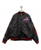 SANTA CRUZサンタクルーズ）の古着「スタジャン」｜ブラック×レッド