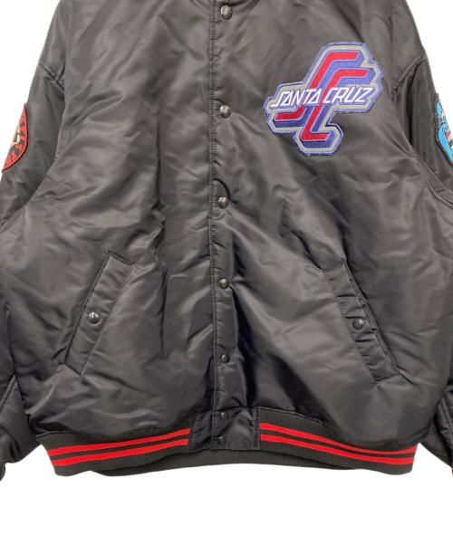 SANTA CRUZ（サンタクルーズ）SANTA CRUZ (サンタクルーズ) スタジャン ブラック×レッド サイズ:Lの古着・服飾アイテム