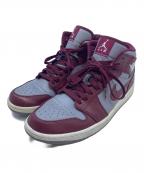 NIKEナイキ）の古着「ハイカットスニーカー」｜グレー×レッド