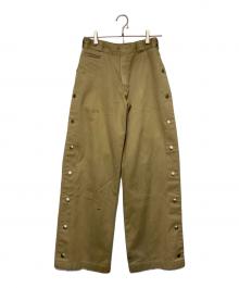 MYne MIHARA YASUHIRO×Dickies（マイン ミハラヤスヒロ×ディッキーズ）の古着「サイドスナップワークパンツ」｜ベージュ