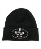 SUPREMEシュプリーム）の古着「Crest Beanie」｜ブラック