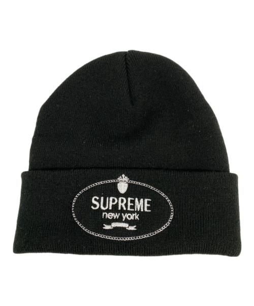 SUPREME（シュプリーム）Supreme (シュプリーム) Crest Beanie ブラックの古着・服飾アイテム