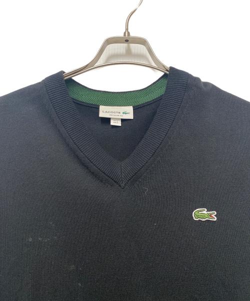LACOSTE（ラコステ）LACOSTE (ラコステ) 厚手ニット ブラック サイズ:Lの古着・服飾アイテム