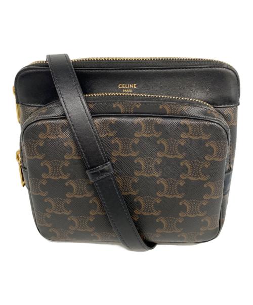 CELINE（セリーヌ）CELINE (セリーヌ) ショルダーバッグ ブラック×ブラウンの古着・服飾アイテム
