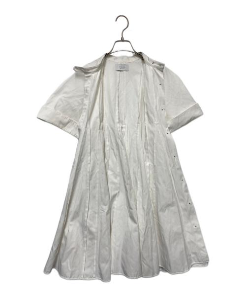 jemma.atelier（ジェマ アトリエ）JEMMA.ATELIER (ジェマ アトリエ) ゴアードフレアーチュニック ホワイト サイズ:不明の古着・服飾アイテム