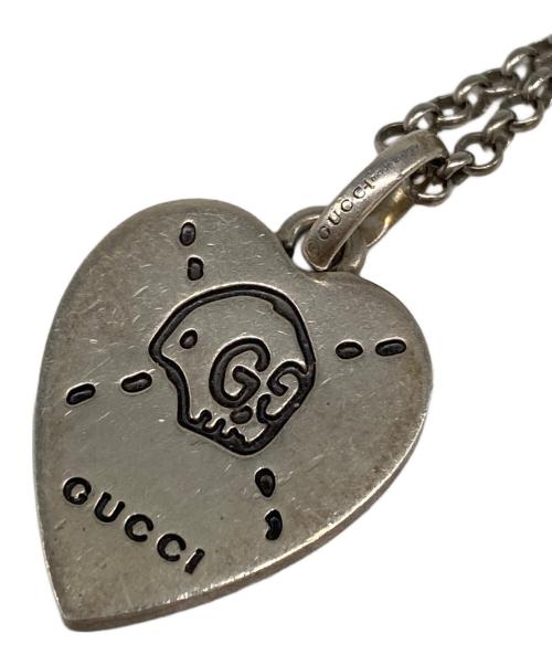 GUCCI（グッチ）GUCCI (グッチ) ハートネックレス シルバーの古着・服飾アイテム