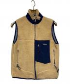 Patagoniaパタゴニア）の古着「ボアベスト」｜ベージュ×ネイビー