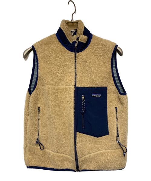 Patagonia（パタゴニア）Patagonia (パタゴニア) ボアベスト ベージュ×ネイビー サイズ:sの古着・服飾アイテム