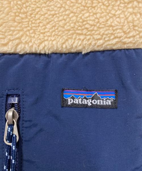 Patagonia（パタゴニア）Patagonia (パタゴニア) ボアベスト ベージュ×ネイビー サイズ:sの古着・服飾アイテム