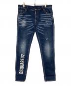 DSQUARED2ディースクエアード）の古着「DSQUARED2　ペイントデニムパンツ」｜インディゴ