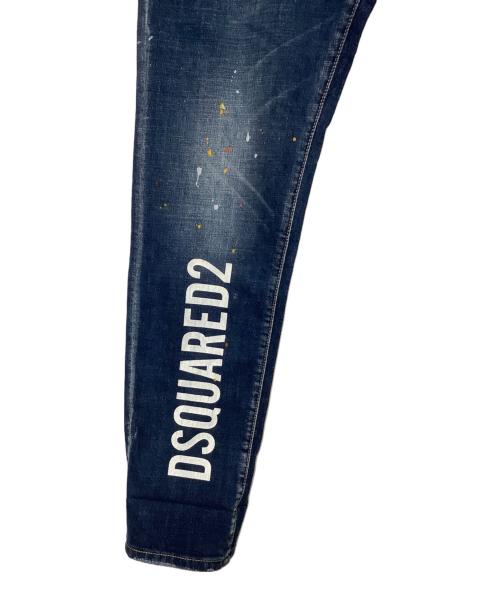 DSQUARED2（ディースクエアード）DSQUARED2 (ディースクエアード) DSQUARED2　ペイントデニムパンツ インディゴ サイズ:52の古着・服飾アイテム