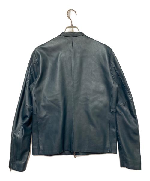 TAKEO KIKUCHI（タケオキクチ）TAKEO KIKUCHI (タケオキクチ) ラムレザージャケット ネイビー サイズ:Mの古着・服飾アイテム