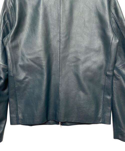 TAKEO KIKUCHI（タケオキクチ）TAKEO KIKUCHI (タケオキクチ) ラムレザージャケット ネイビー サイズ:Mの古着・服飾アイテム