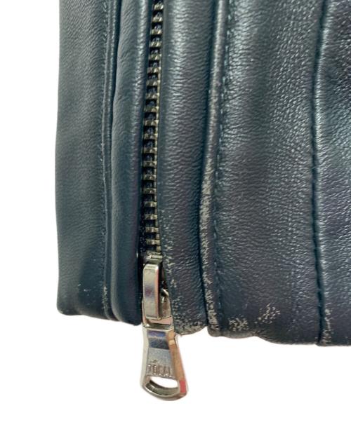 TAKEO KIKUCHI（タケオキクチ）TAKEO KIKUCHI (タケオキクチ) ラムレザージャケット ネイビー サイズ:Mの古着・服飾アイテム