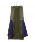 UN3D. (アンスリード) デザインロングスカート オリーブ×ネイビー サイズ:38：8000円
