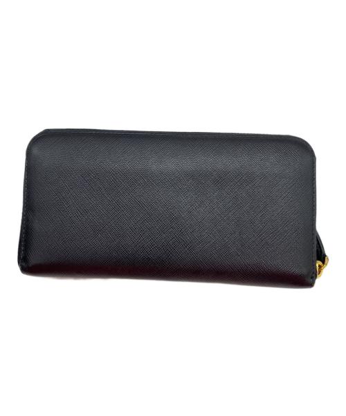 PRADA（プラダ）PRADA (プラダ) ラウンドファスナー長財布 ブラックの古着・服飾アイテム