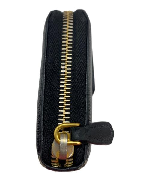 PRADA（プラダ）PRADA (プラダ) ラウンドファスナー長財布 ブラックの古着・服飾アイテム