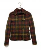 RALPH LAURENラルフローレン）の古着「ウールライダースジャケット」｜レッド×ブラウン