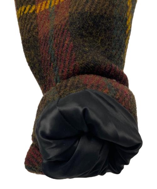 RALPH LAUREN（ラルフローレン）RALPH LAUREN (ラルフローレン) ウールライダースジャケット レッド×ブラウン サイズ:Mの古着・服飾アイテム