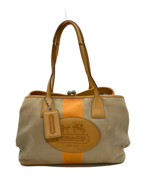COACH（コーチ）COACH (コーチ) ハンドバッグ ベージュの古着・服飾アイテム