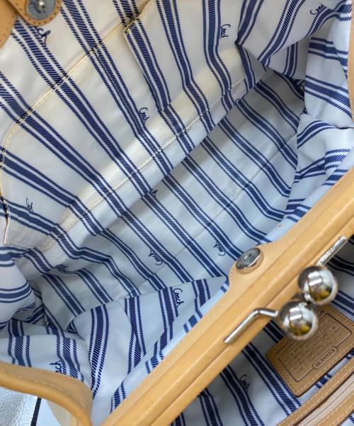 COACH（コーチ）COACH (コーチ) ハンドバッグ ベージュの古着・服飾アイテム