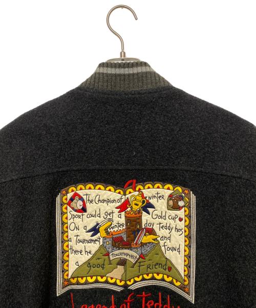 CASTELBAJAC（カステルバジャック）CASTELBAJAC (カステルバジャック) レザーブルゾン ベージュ×ブラック サイズ:4の古着・服飾アイテム