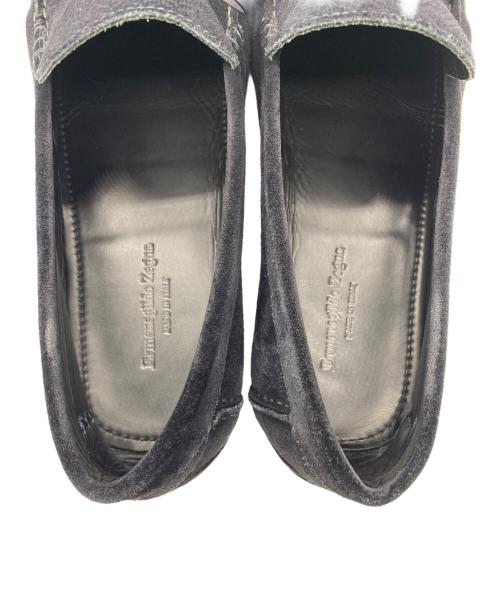 ERMENEGILDO ZEGNA（エルメネジルド・ゼニア）Ermenegildo Zegna (エルメネジルド・ゼニア) スウェードシューズ ブラック サイズ:25.5cmの古着・服飾アイテム