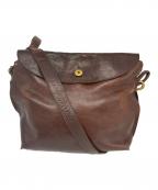 munekawaムネカワ）の古着「レザーショルダーバッグ」｜ブラウン