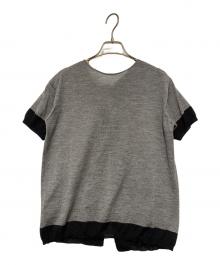 PRADA（プラダ）の古着「半袖ニット」｜グレー×ブラック