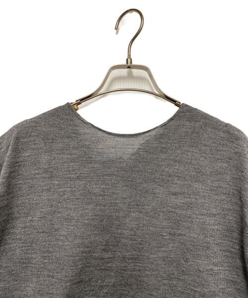 PRADA（プラダ）PRADA (プラダ) 半袖ニット グレー×ブラック サイズ:40の古着・服飾アイテム