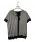 PRADA (プラダ) 半袖ニット グレー×ブラック サイズ:40：13000円